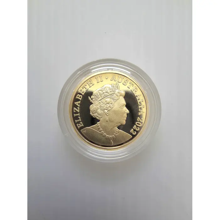 2022 GREAT AUSSIE COIN HUNT 3 "B - BUSHRANGERS" $1 proof coin in capsule.
