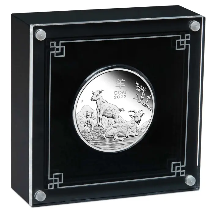 Perth Mint 2027 Lunar III Year of the Goat 1oz 99.99% Silver Proof Coin  - New