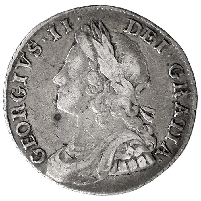 ENGLISH 1734 George II Shilling (S3700) aVF/gVF
