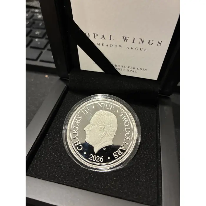 Opal wings meadow Argus silver 1 oz coin! 