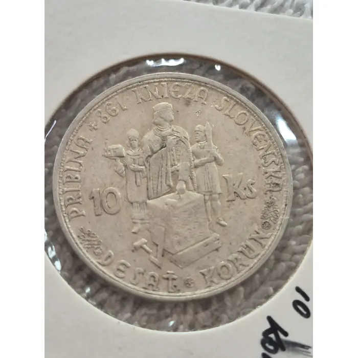 1944 Slovakia 10 Korún Silver Coin – (Slovenská Republika WW2 Issue)