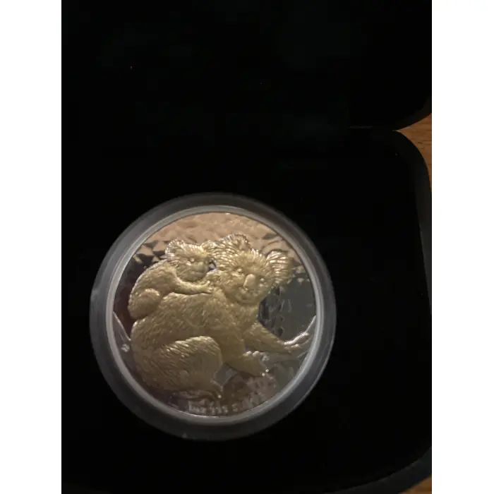2008. Australian Koala – 1 oz Silver Gilded Coin