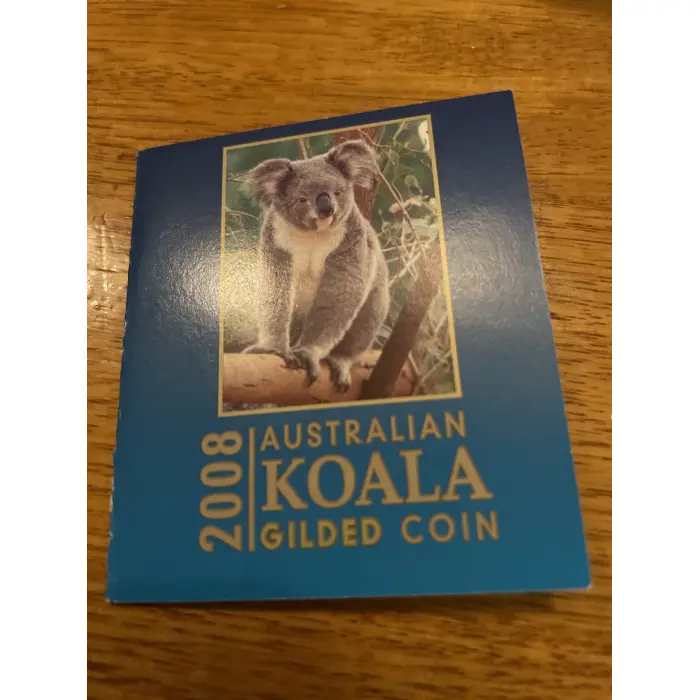 2008. Australian Koala – 1 oz Silver Gilded Coin
