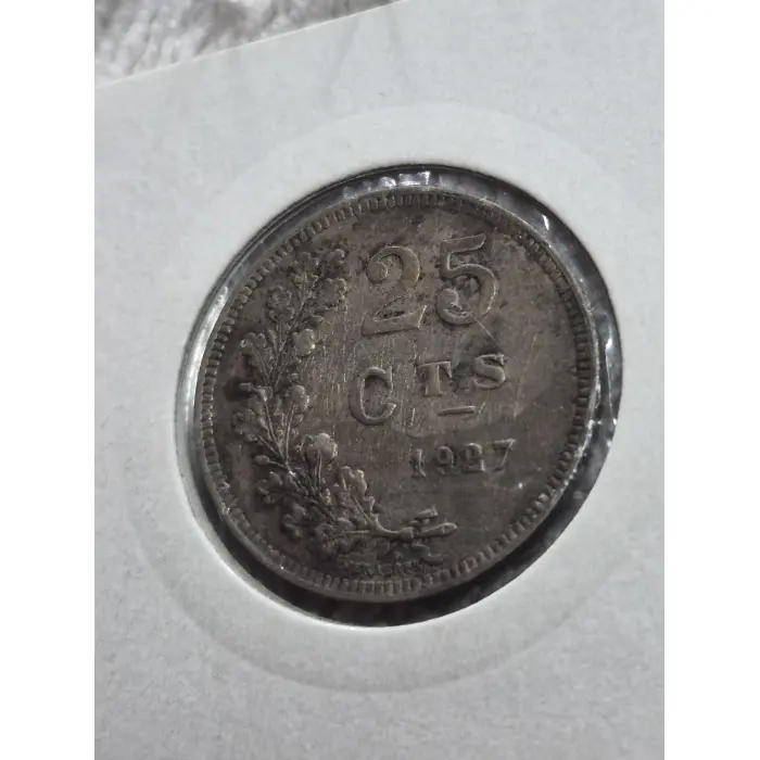 1927 Luxembourg 25 Centimes Vintage Coin
