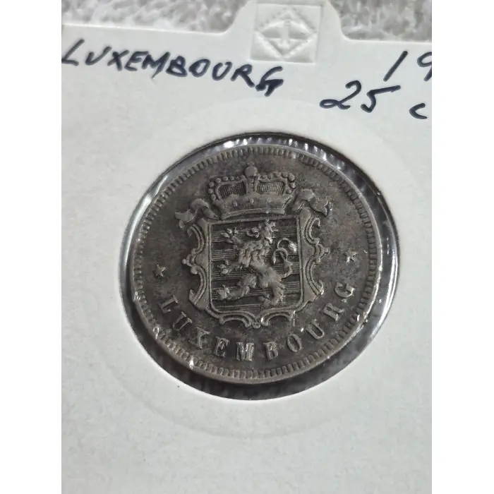 1927 Luxembourg 25 Centimes Vintage Coin