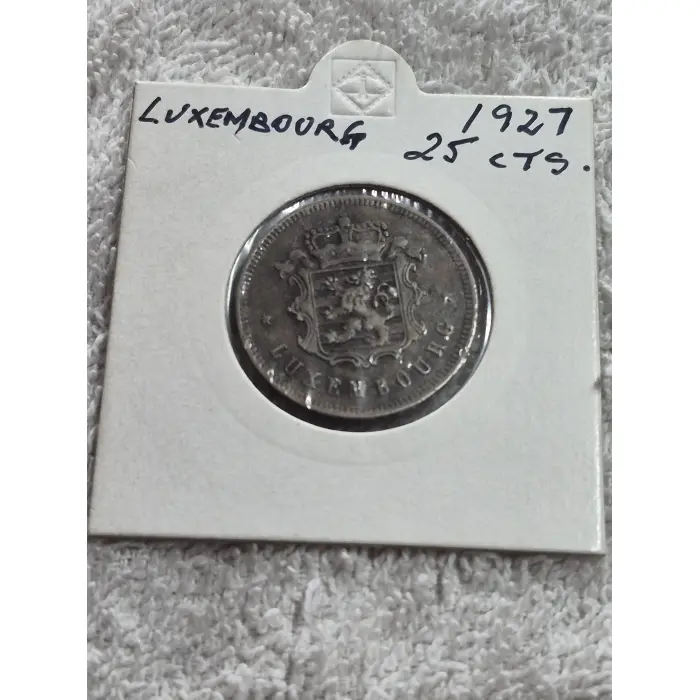1927 Luxembourg 25 Centimes Vintage Coin