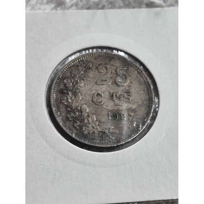 1927 Luxembourg 25 Centimes Vintage Coin