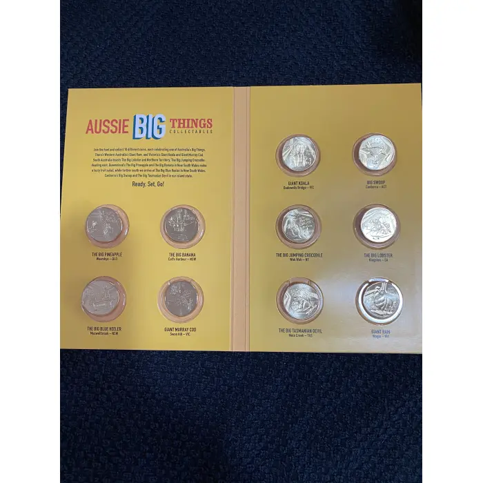 Australia 2024 Aussie Big Things coin set folder & roll 