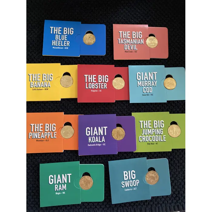 Aussie Big Things $1 Collectable 10 Coin Set with Sleeves 2023