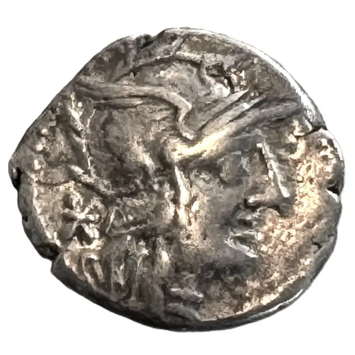 ROMAN Ti Minucius C f. Augurinus (134 BC) denarius (S120) VF/gVF
