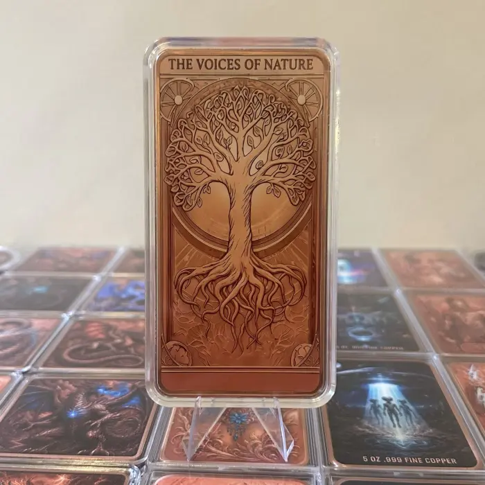 2026 The Wild’s Spirit Wolf 10 Oz .999 Fine Copper Colourised Art Bar In Capsule