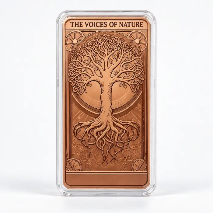2026 The Wild’s Spirit Wolf 10 Oz .999 Fine Copper Colourised Art Bar In Capsule