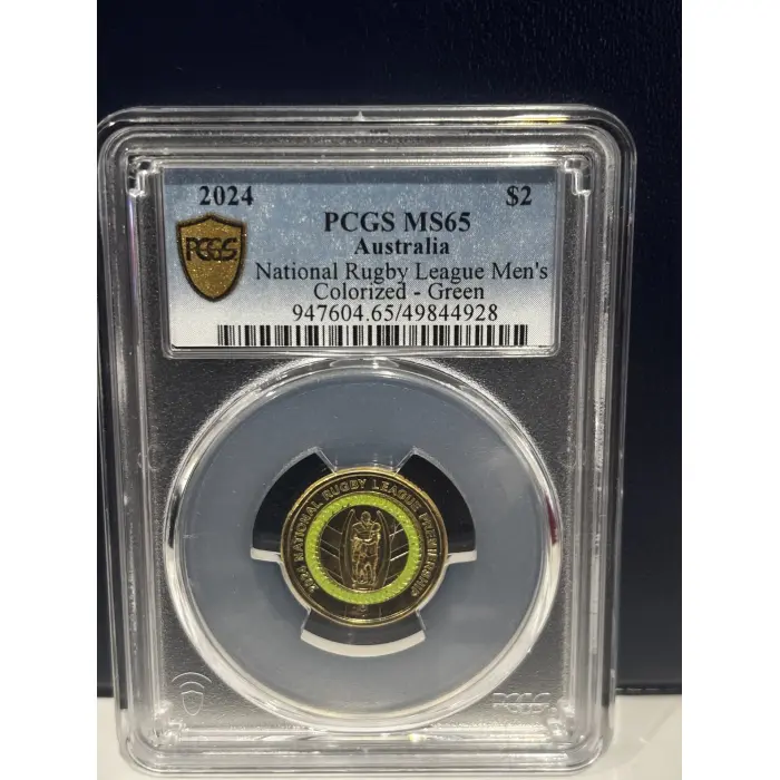 2024 $2 National Rugby League Men's  PCGS MS65 