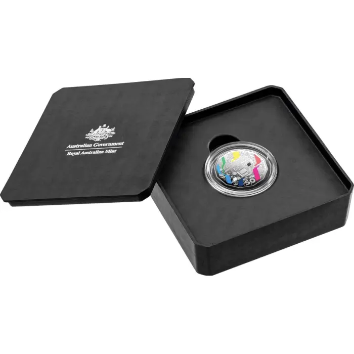 2026  - 70th Anniversary of First Television Broadcast 50 cent coloured Silver 