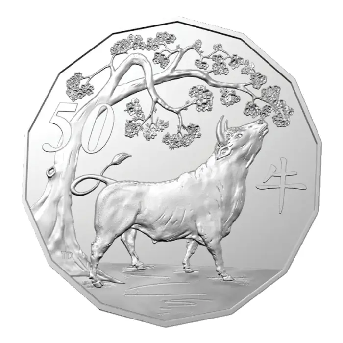 2021 Lunar Year of the Ox 50c Uncirculated Coin