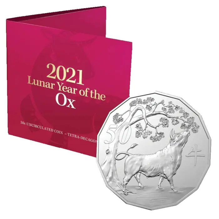 2021 Lunar Year of the Ox 50c Uncirculated Coin