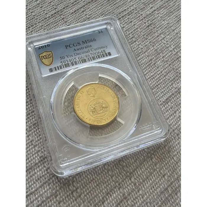 ⭐️2016 $1 CHANGEOVER COIN 50 YEARS OF DECIMAL CURRENCY PCGS MS66