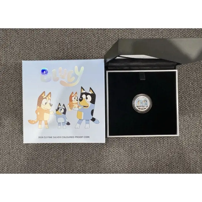 2026 Australia Bluey Heeler Family $2 Silver Coloured Proof Coin