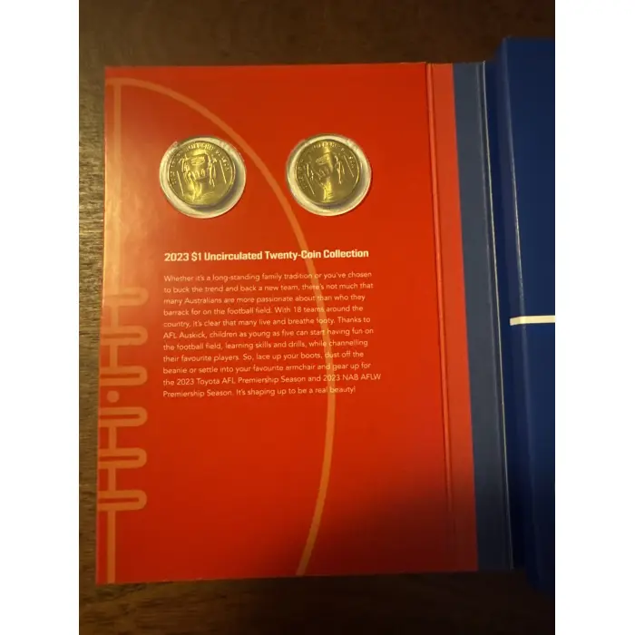 2023 AFL One Dollar Collection Full Coin Set Folder with coins