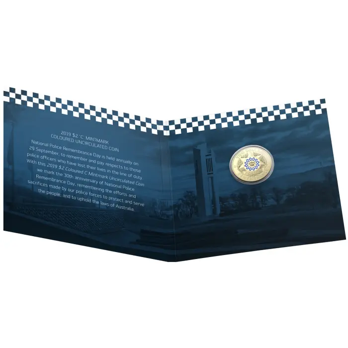 2019 $2 National Police Remembrance Day 'C' mintmark