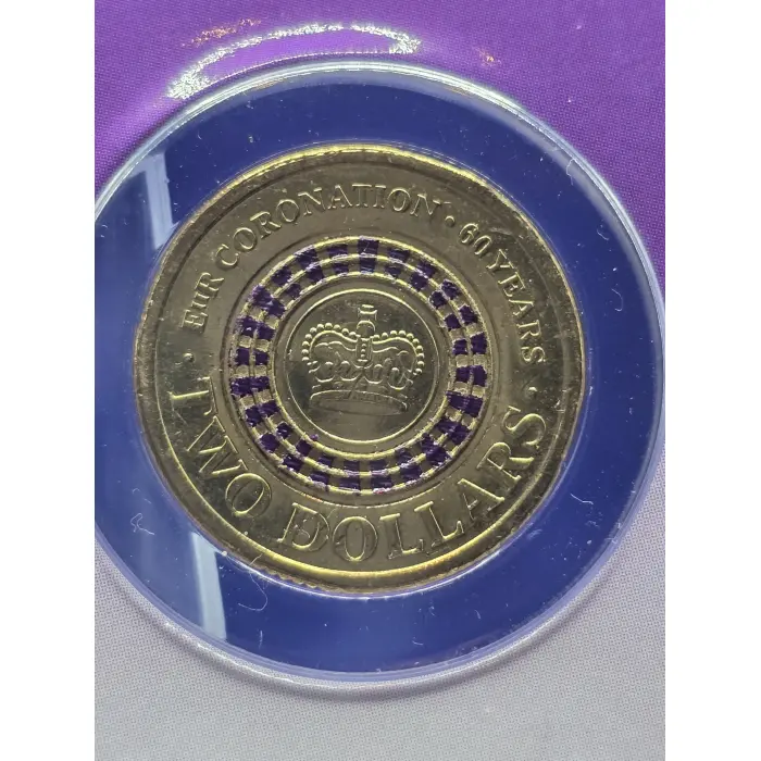 2013 $2 Elizabeth II Coronation 60th Anniversary Aluminium-Bronze UNC Card Pack