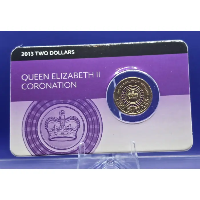 2013 $2 Elizabeth II Coronation 60th Anniversary Aluminium-Bronze UNC Card Pack