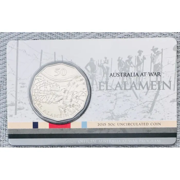 2015 El Alamein 50c Uncirculated Coin — Australia at War