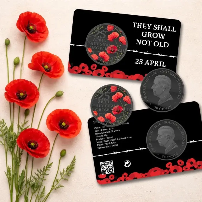 2026 50c Gallipoli Remembrance - 'They Shall Grow Not Old' Limited Edition Coin