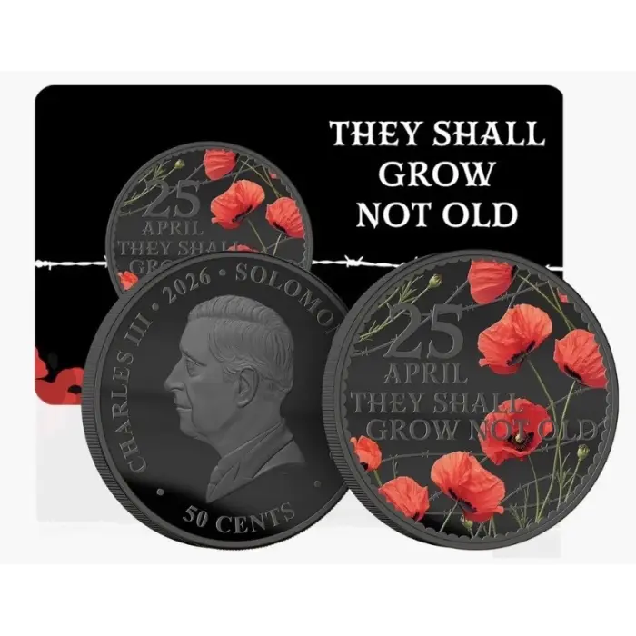 2026 50c Gallipoli Remembrance - 'They Shall Grow Not Old' Limited Edition Coin