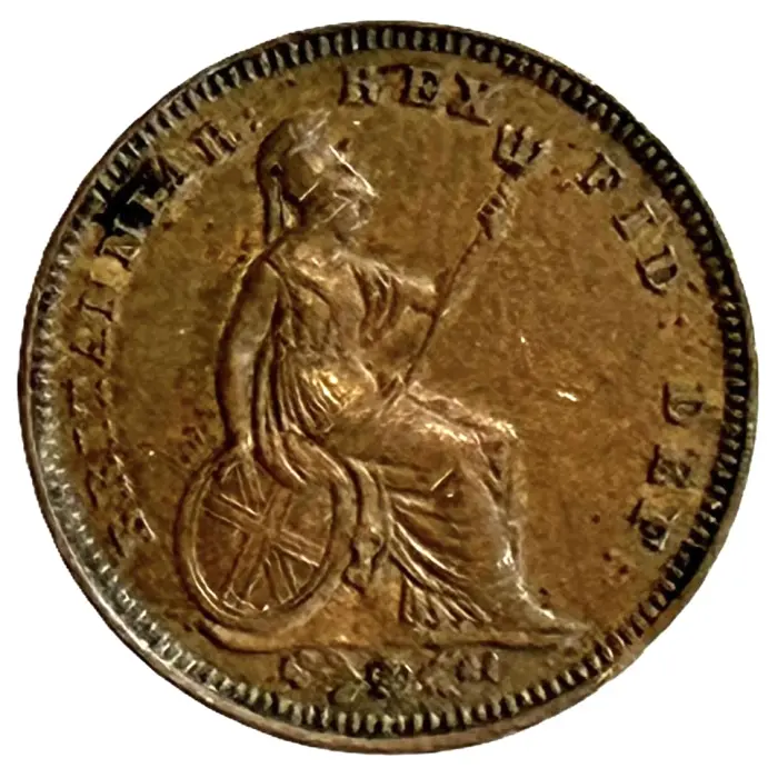ENGLISH 1827 George IV third farthing (S3827) EF