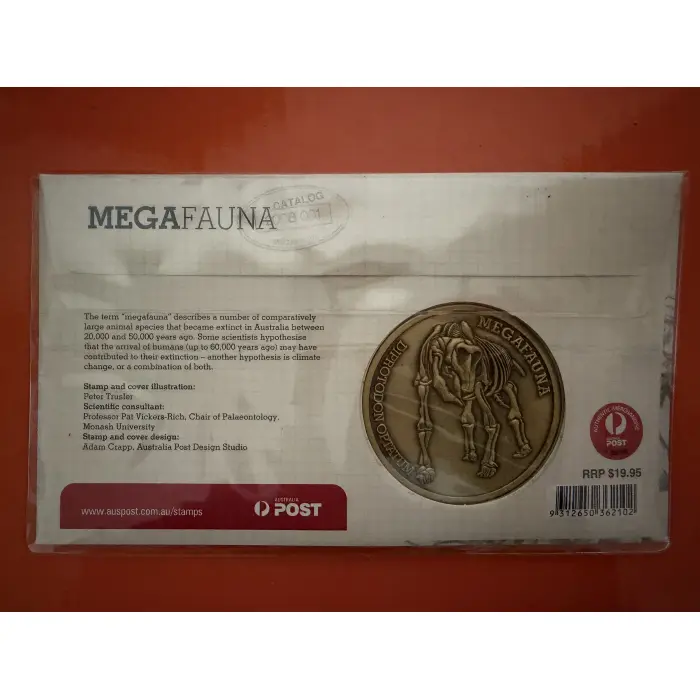2008 Australia Post Megafauna Commemorative Postal Medallion Cover