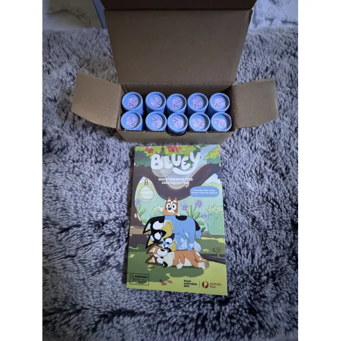 2026 Bluey $2 uncirculated 7 coin set x 10 sets - buy individual or all 10 sets 