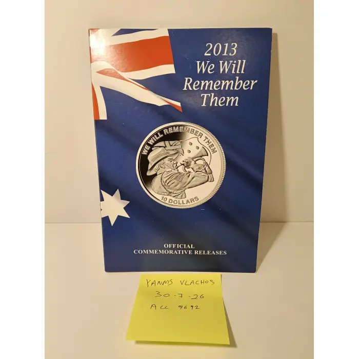 2013 We Will Remember Them - Official Commemorative Release Folder - All 4 coins
