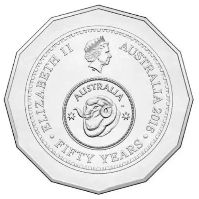 50c 2016 Changeover Coin Circulated AUS Fifty Cent Coin