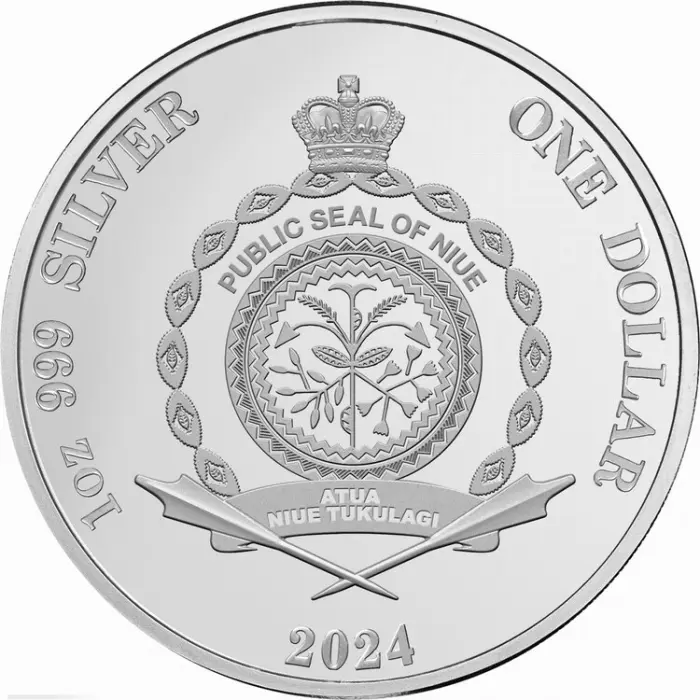 2024 Niue Alien Encounters 'We Come in Peace' 1oz Silver Coin