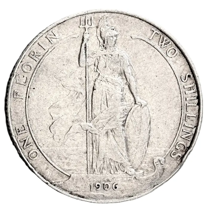ENGLISH 1906 Edward VII florin (S3971) VF
