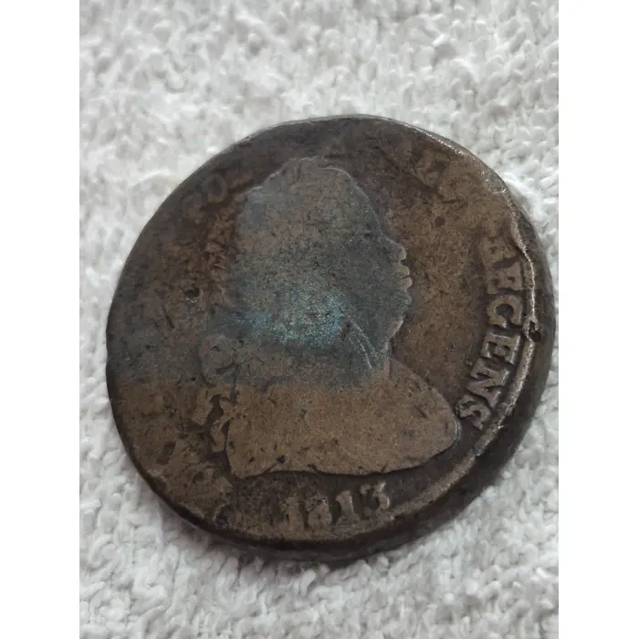 1813 Portugal 40 Réis Copper Coin – Prince Regent Dom João 