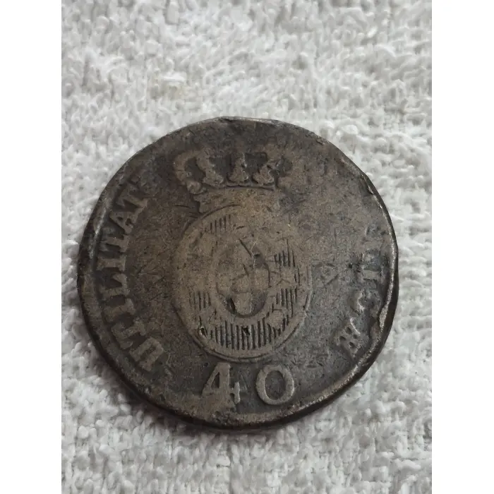 1813 Portugal 40 Réis Copper Coin – Prince Regent Dom João 