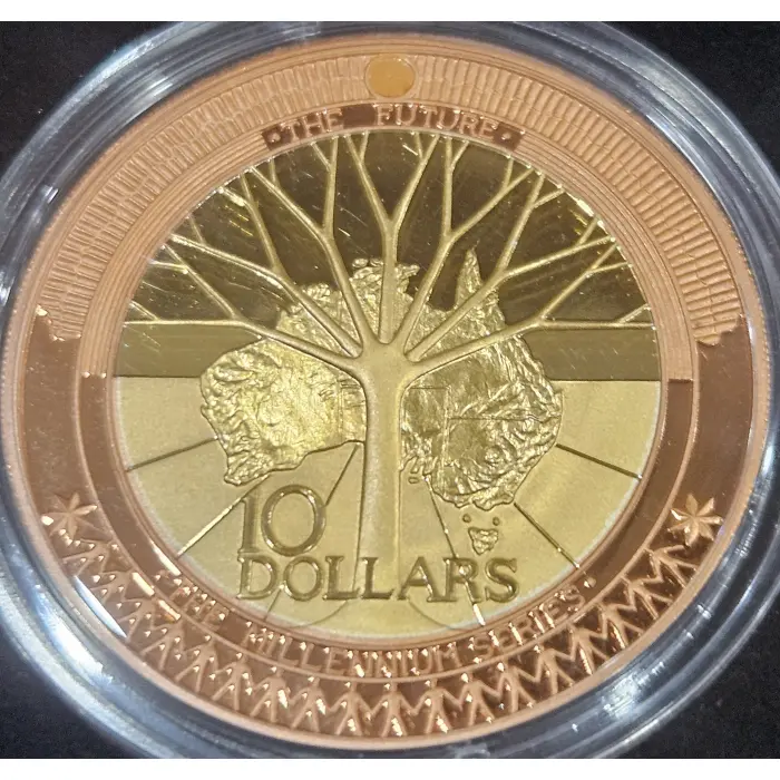 1999–2001 $10 MILLENNIUM “THE PAST, THE PRESENT & THE FUTURE” — COMPLETE 3-COIN 