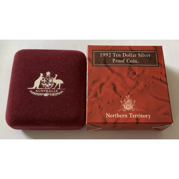 1992 $10 NORTHERN TERRITORY SILVER PROOF COIN - STATE SERIES
