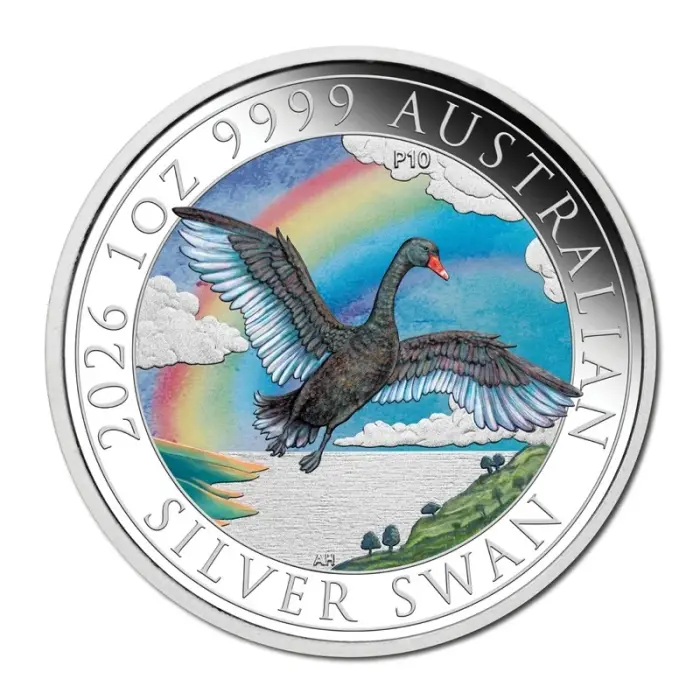 2026 Money Expo ANDA Special Australian Swan 1oz Silver Coloured Proof Coin P10