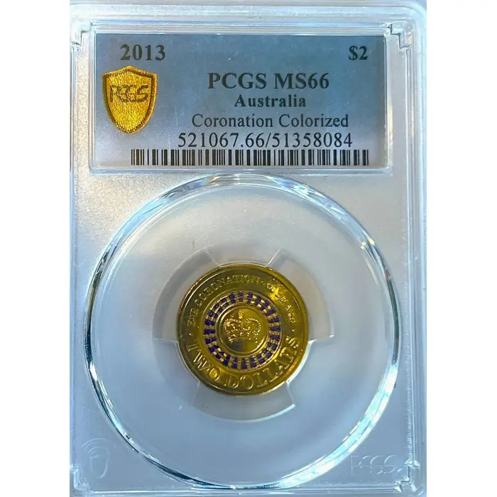 2013 Coronation Colorized $2 — PCGS MS66