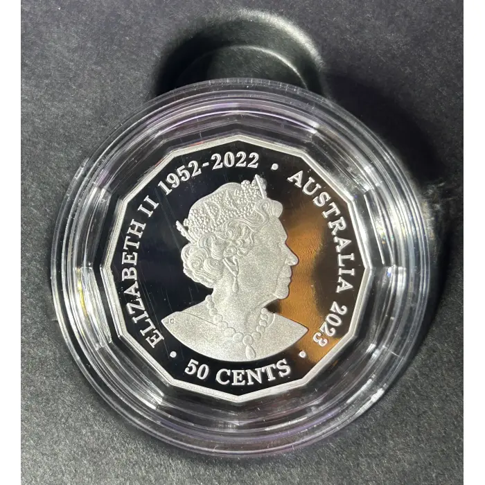2023 50c Elizabeth Regina QEII Fine Silver Proof RAM Mintage 7,500