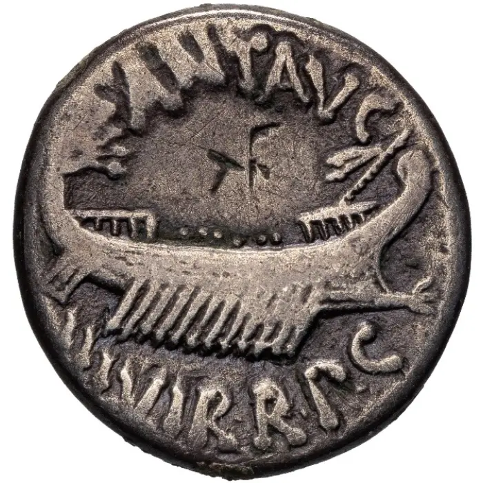 ROMAN Mark Antony (32-31 BC) silver denarius (S1479) gF