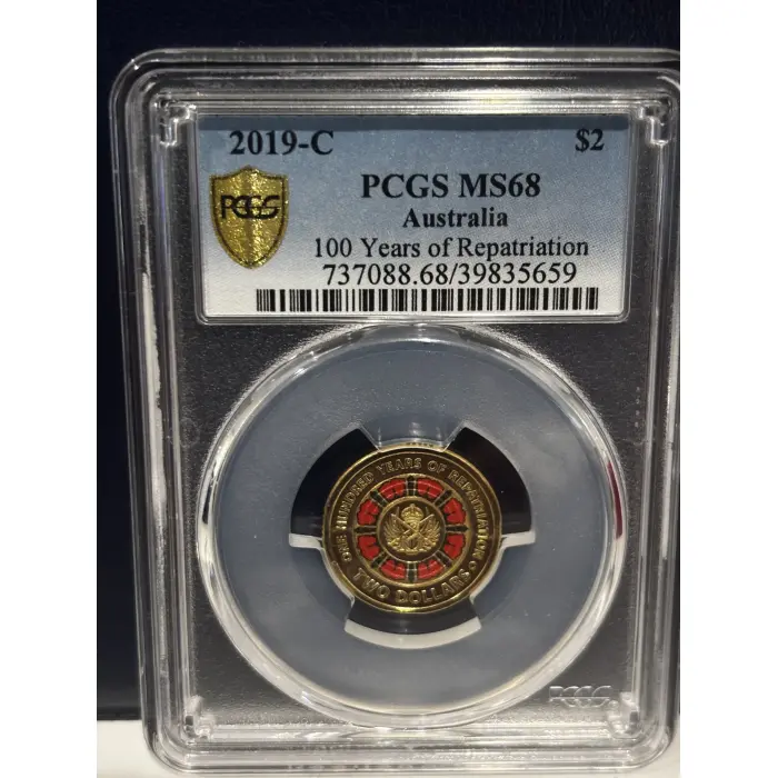 2019 C-Mint $2 100 Years of Repatriation PCGS MS68