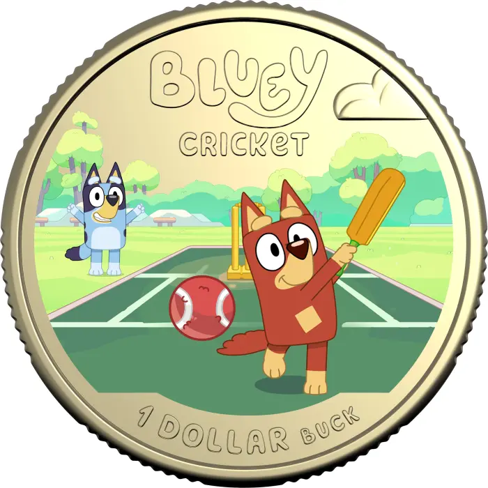 2027 $1 Bluey Cricket Uncirculated Coin