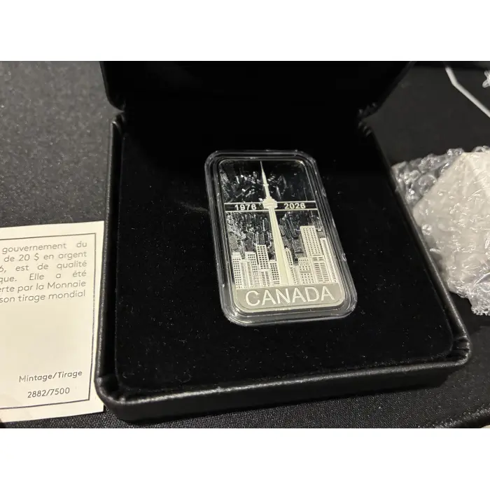 2026 CN tower 1 oz silver with uv feature. 