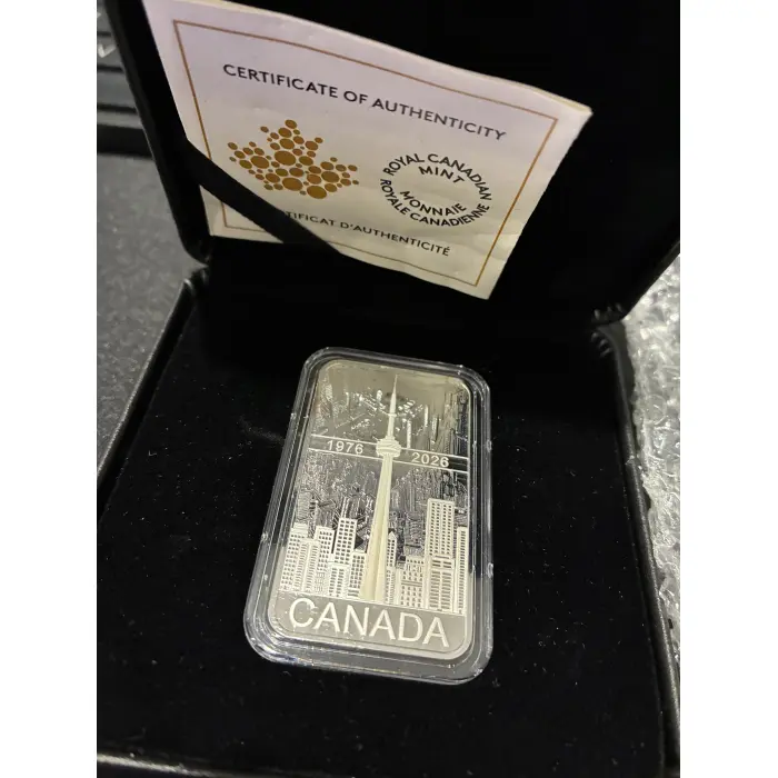 2026 CN tower 1 oz silver with uv feature. 