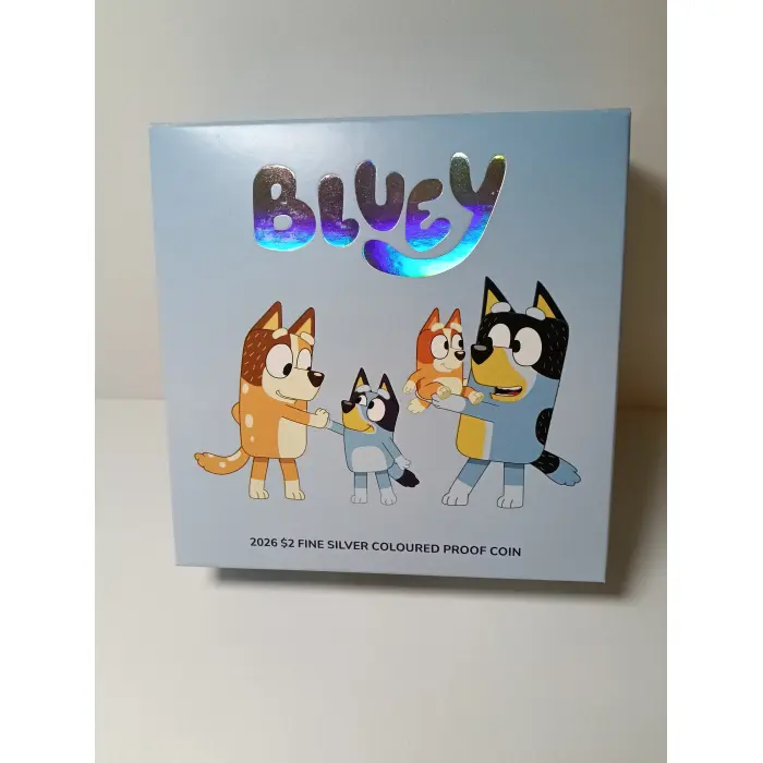 2026 $2 Bluey Fine Silver Coloured Proof Coin 
