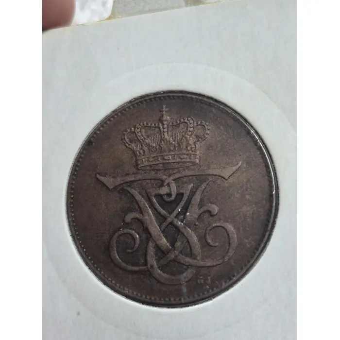 1908 Denmark 5 Øre Bronze Coin (King Frederik VIII)
